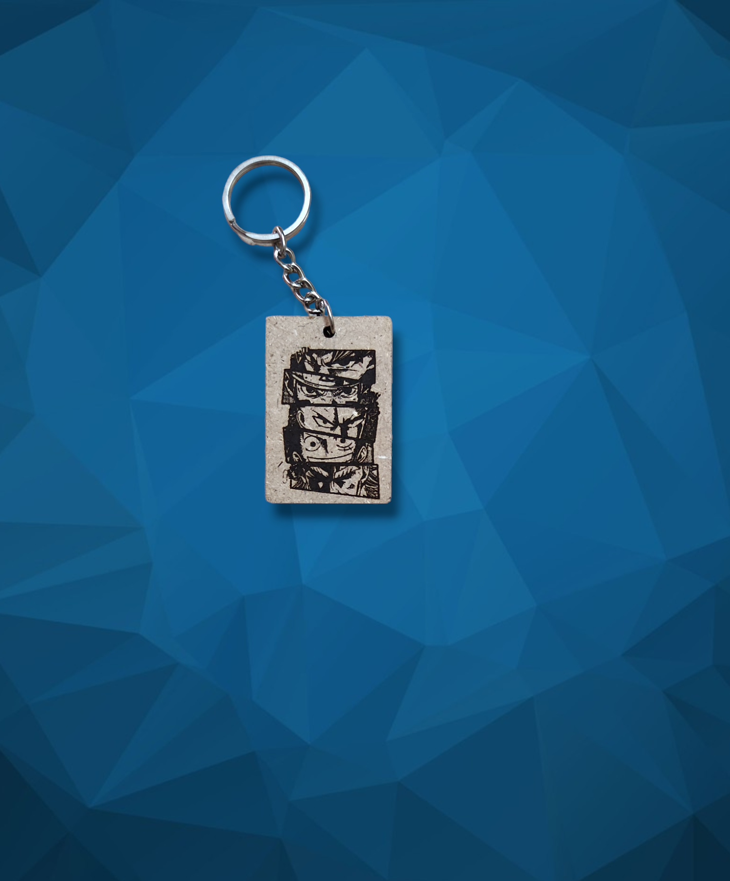 One Piece MDF Personalized Keychain